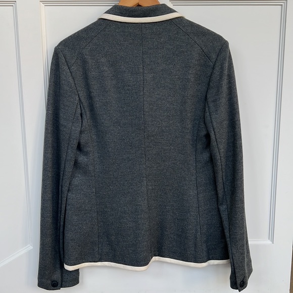 NWT Rag and Bone blazer, size 8. Charcoal with off-white trim. - Picture 2 of 4